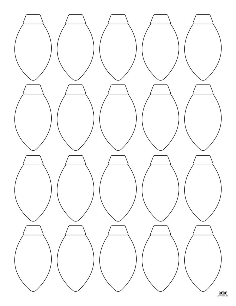 Christmas Light Templates - 25 Free Printable Pages | Printabulls intended for Blank Christmas Light Template