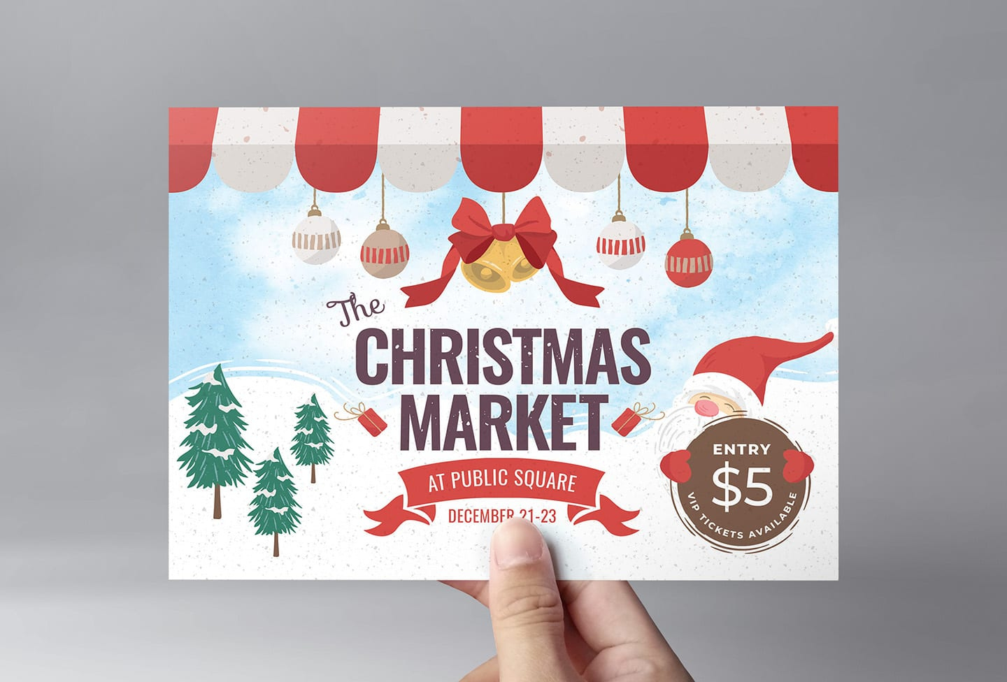 Christmas Market Flyer Template - Psd, Ai &amp;amp; Vector - Brandpacks with Christmas Fayre Poster Template
