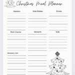 Christmas Meal Planner,Christmas Menu,Christmas Dinner Planner Intended For Christmas Dinner Planning Template