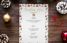Christmas Menu A Good Christmas Dinner Editable Christmas Menu with Christmas Day Menu Template