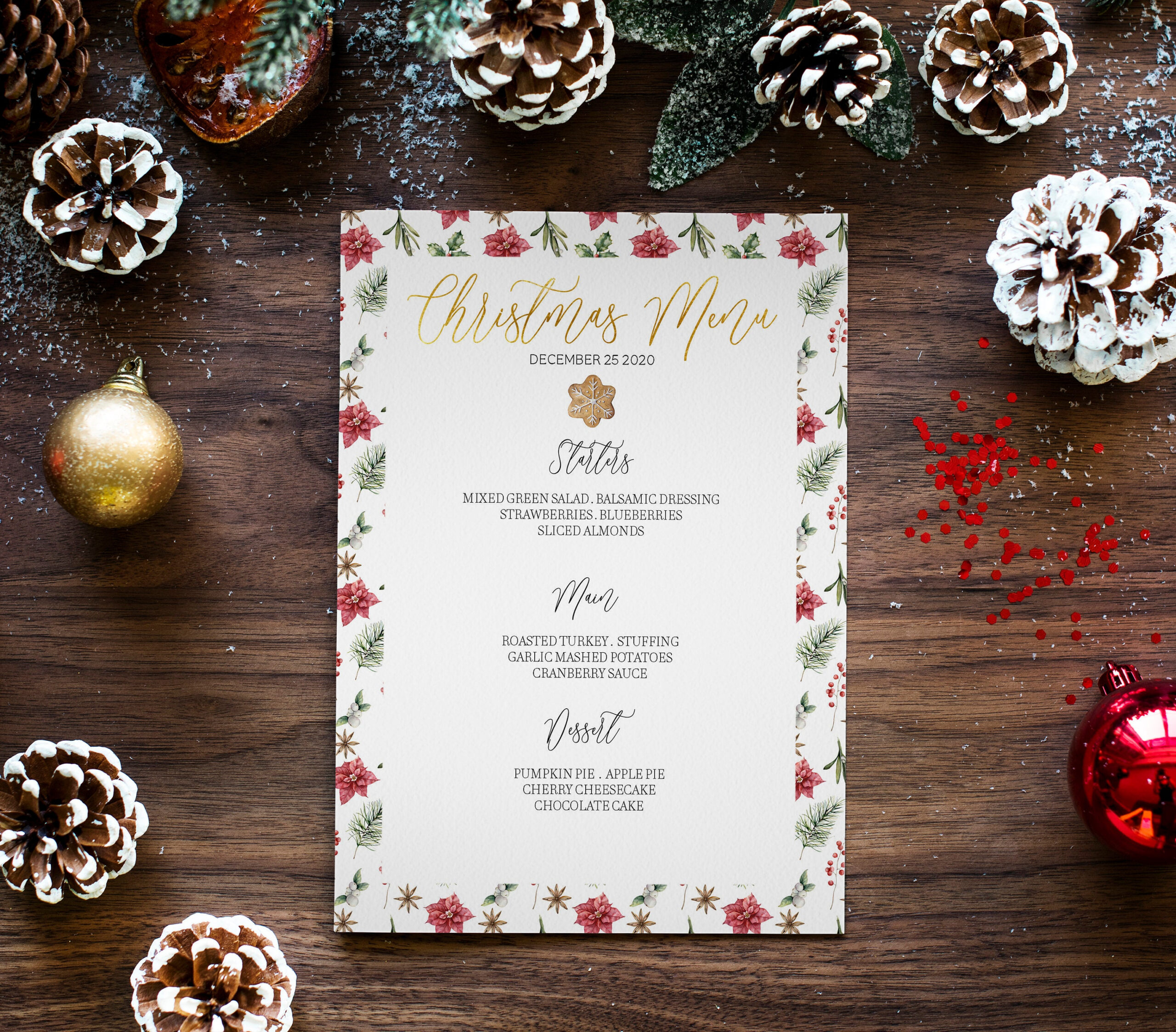 Christmas Menu A Good Christmas Dinner Editable Christmas Menu with Christmas Day Menu Template