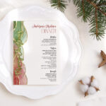 Christmas Menu Card Digital Download, Christmas Party Dinner Menus Inside Christmas Dinner Menu Card Template