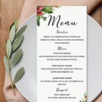 Christmas Menu Card Template | Instant Download | Littlesizzle Inside Christmas Dinner Menu Card Template