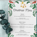 Christmas Menu Template A4 | Christmas Menu Printable | Christmas Regarding Christmas Dinner Menu Template Free Download