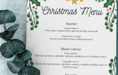 Christmas Menu Template A4 | Christmas Menu Printable | Christmas regarding Christmas Dinner Menu Template Free Download