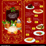 Christmas Menu Template   Festive Food – Royalty Free Vector Inside Christmas Food Menu Template