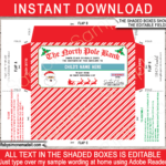 Christmas Money Envelope (From Santa)   Red & Green In Christmas Gift Card Envelope Template
