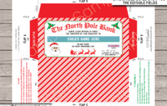 Christmas Money Envelope (From Santa) – Red & Green in Christmas Gift Card Envelope Template