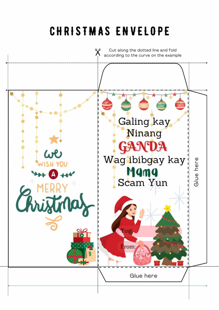 Christmas Envelope Template