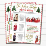 Christmas Newsletter Year In Review Template, Holiday Family Intended For Christmas Card Newsletter Template