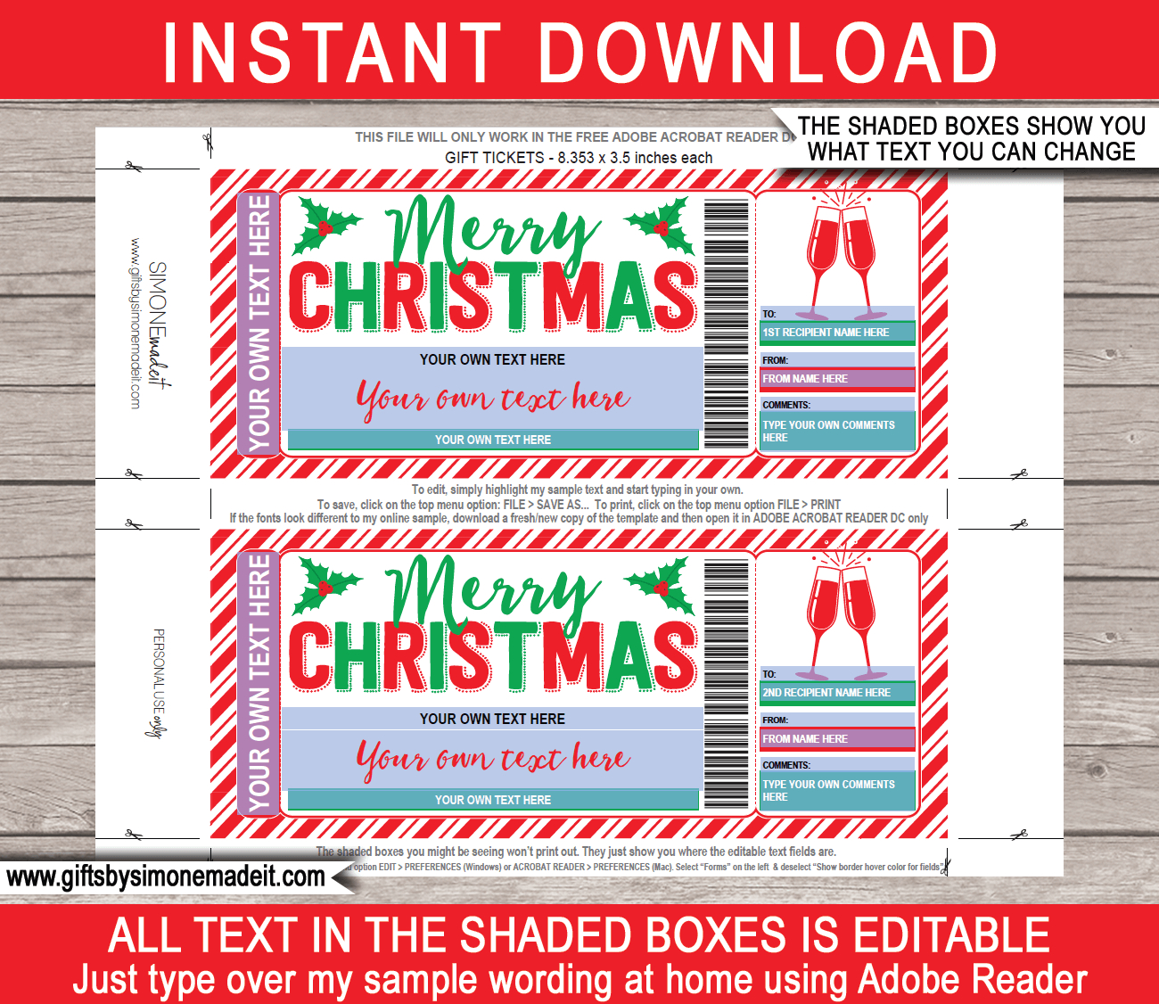 Christmas Night Out Gift Certificate Template with Christmas Gift Certificate Template Free Download