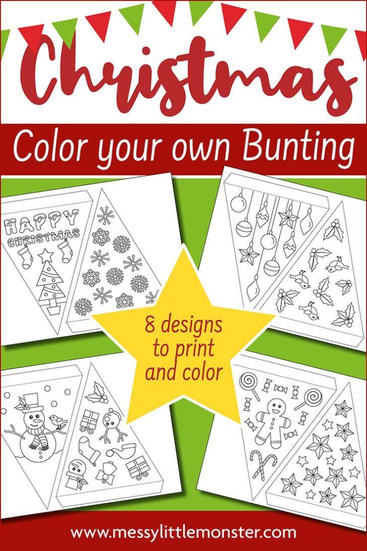 Christmas Bunting Template Printable Christmas Bunting Template Printable