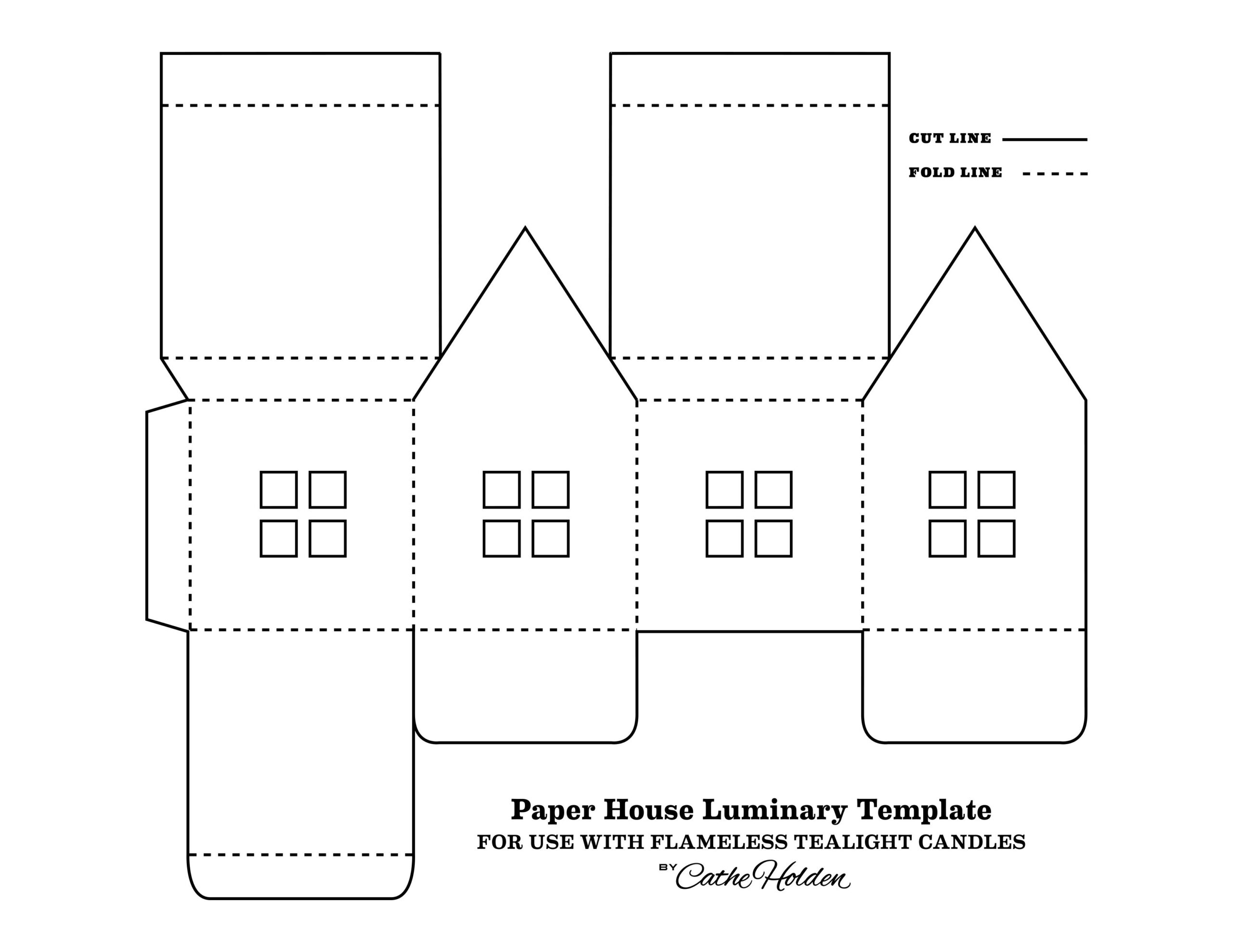 Christmas Paper House Template For Kids with Christmas House Template