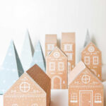 Christmas Paper Village (Diy Free Printables!)   A Country Girl'S Life Intended For Cardboard Free Printable Printable Christmas Village Template