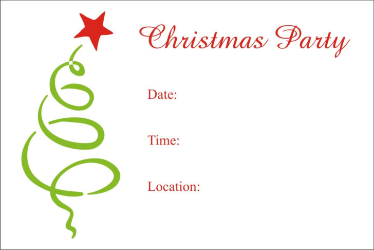 Blank Christmas Invitation Template Free