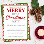 Christmas Party Invitation Template, Instant Download, Holiday Intended For Christmas Celebration Invitation Template