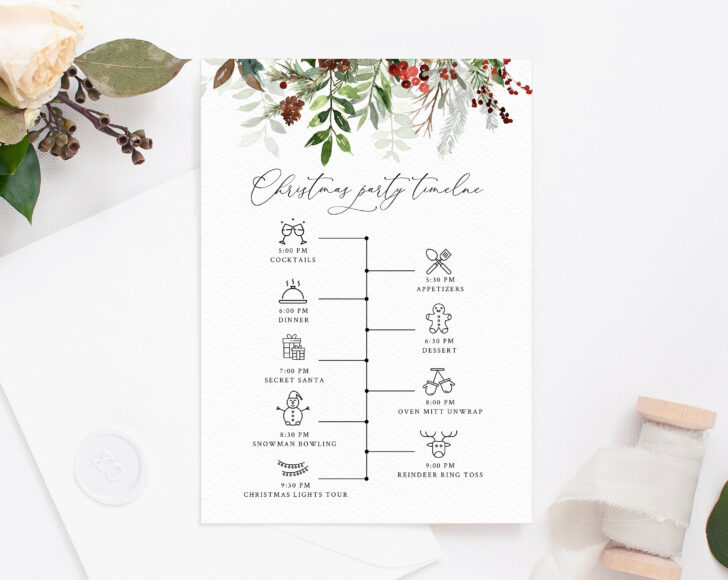 Christmas Day Itinerary Template Christmas Day Itinerary Template