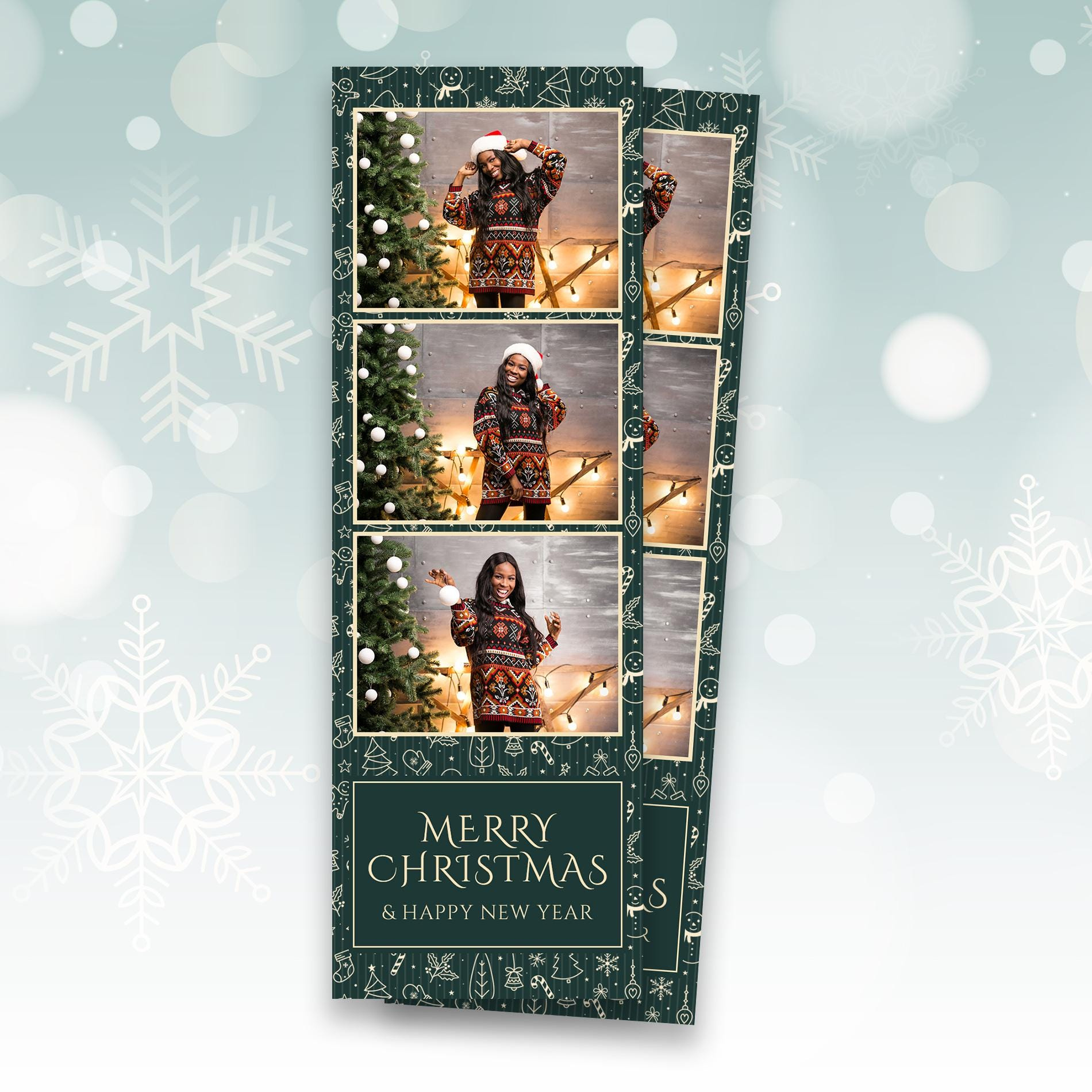 Christmas Photo Booth Template | Photobooth Template | 2X6 pertaining to Christmas Card Photo Booth Template