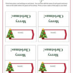 Christmas Place Cards Printables   Diy Templates Within Christmas Dinner Place Cards Template