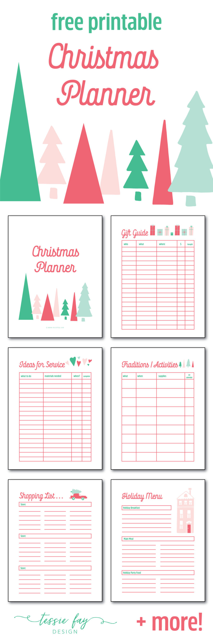Christmas Planner Free Printable! • Tessie Fay with Christmas Holiday Planner Template