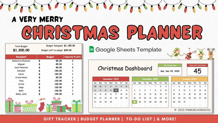 Christmas Gift Spreadsheet Template Free