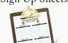 Christmas Potluck Sign Up Sheet Free Printable for Christmas Drive Thru Sign-Up Form Template