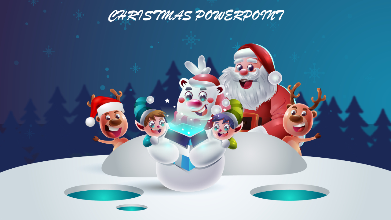Christmas Powerpoint Template Presentation & Google Slides throughout Christmas Animation Template Free