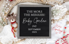 Christmas Pregnancy Announcement: Holiday Social Media Reveal throughout Blank Pregnancy Announcement Template Christmas