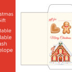 Christmas Printable Cash Envelope, Christmas Cash, Money Envelope For Christmas Envelope Template