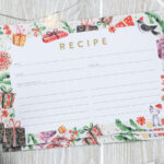 Christmas Recipe Card Printable   Holiday Recipe Card Download Regarding Blank Christmas Recipe Card Template