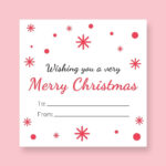 Christmas Return Gift Label Template In Pages, Illustrator, Psd In Christmas Card Label Template