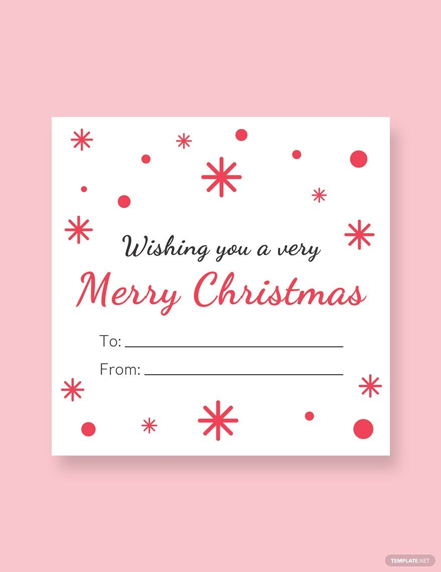 Christmas Return Gift Label Template In Pages, Illustrator, Psd in Christmas Card Label Template