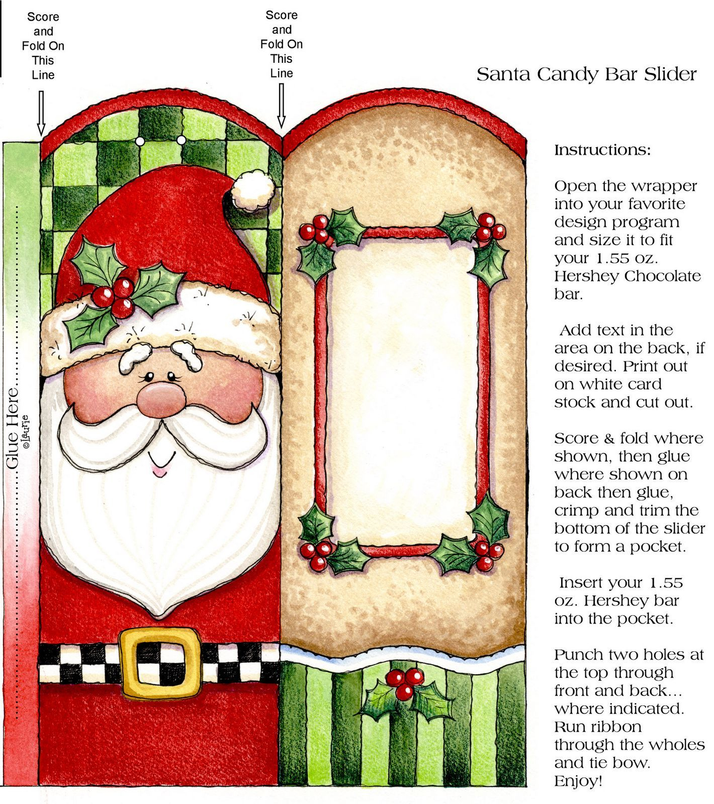 Christmas, Santa Candy Bar Wrapper, Printable within Christmas Candy Bar Wrapper Template Free