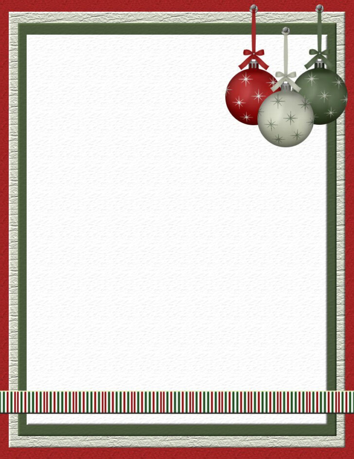 Christmas Holiday Stationery Template