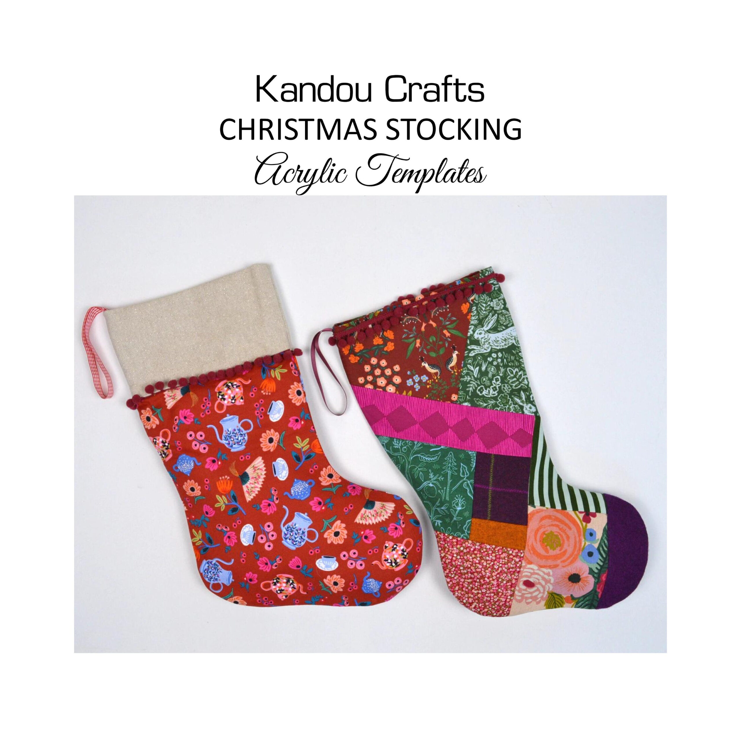 Christmas Stocking Acrylic Templates - Kandou Crafts (Made In Usa inside Acrylic Christmas Stocking Template