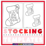 Christmas Stocking Template (Free Printables)   Superstar Worksheets With Regard To Blank Christmas Stocking Template