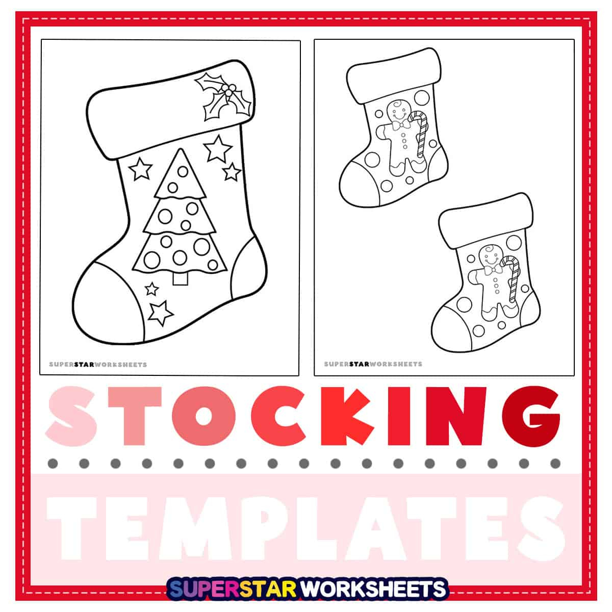 Christmas Stocking Template (Free Printables) - Superstar Worksheets with regard to Blank Christmas Stocking Template