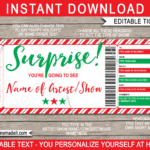 Christmas Surprise Concert Ticket Gift Template | Gift Vouchers In Christmas Gift Concert Ticket Template