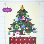 Christmas Tree Advent Calendar Pattern: 29 Felt Ornaments (Digital  Download)   Etsy.de Throughout Advent Calendar Christmas Tree Template