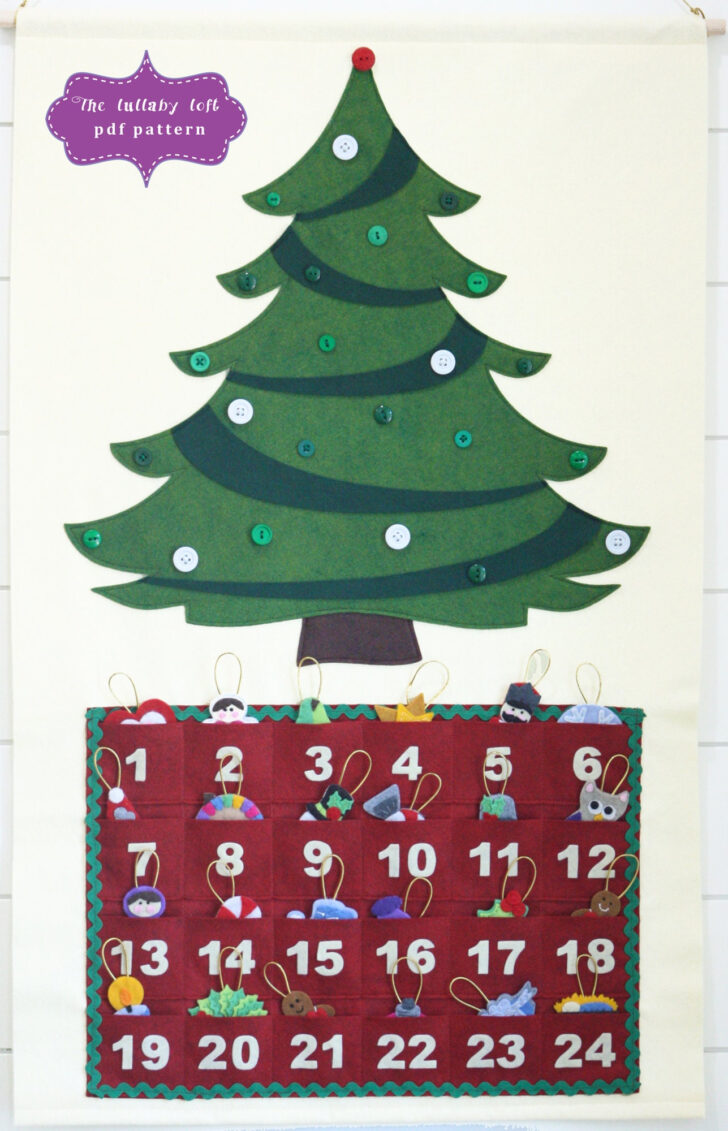 Advent Calendar Christmas Tree Template Advent Calendar Christmas Tree Template