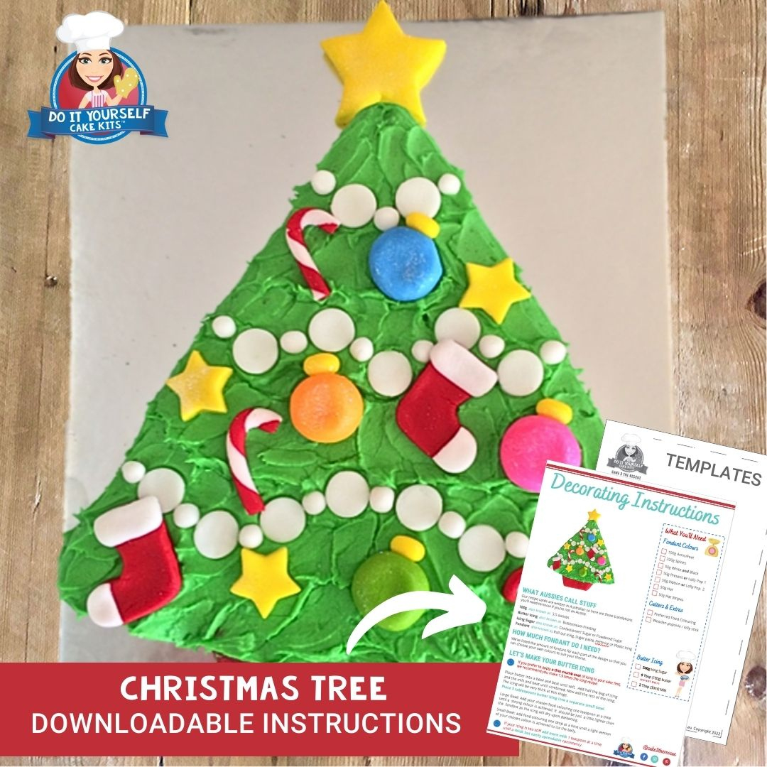 Christmas Tree Cake | Printable Template Tutorial | Kids Ideas intended for Christmas Cake Template Printable