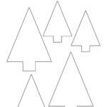 Christmas Tree Outline   Childhood Magic In 3 Triangle Christmas Tree Template