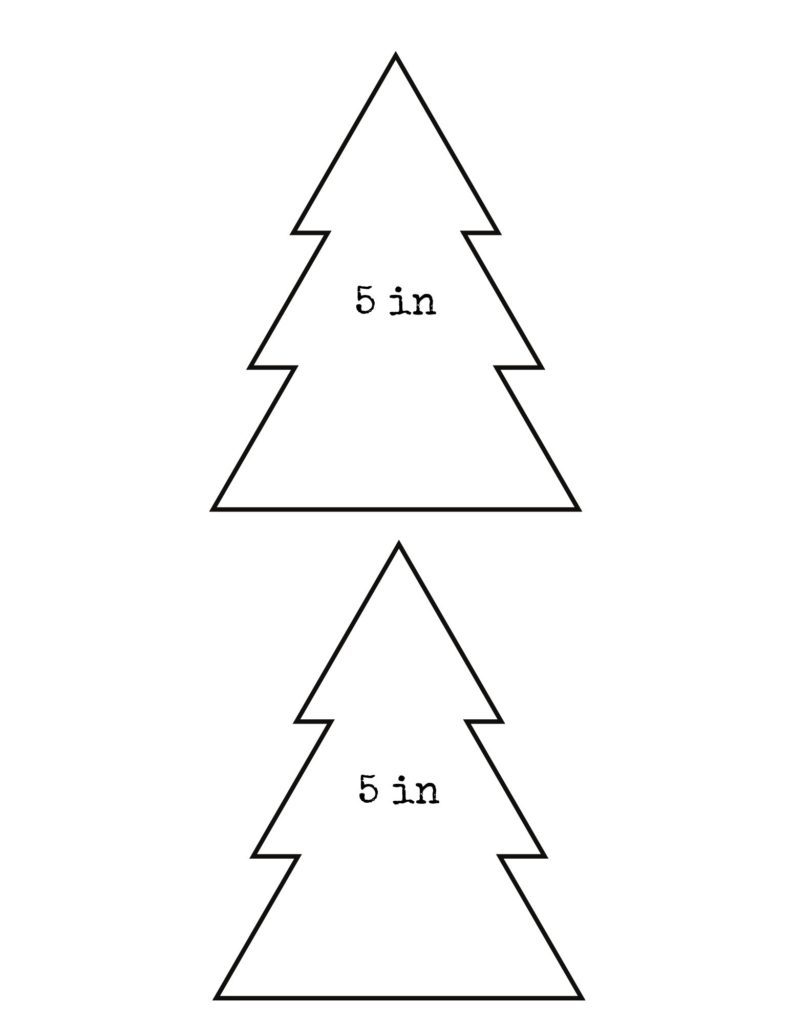 Christmas Tree Templates And Stencils Free Printables (Small And for A5 Christmas Tree Template