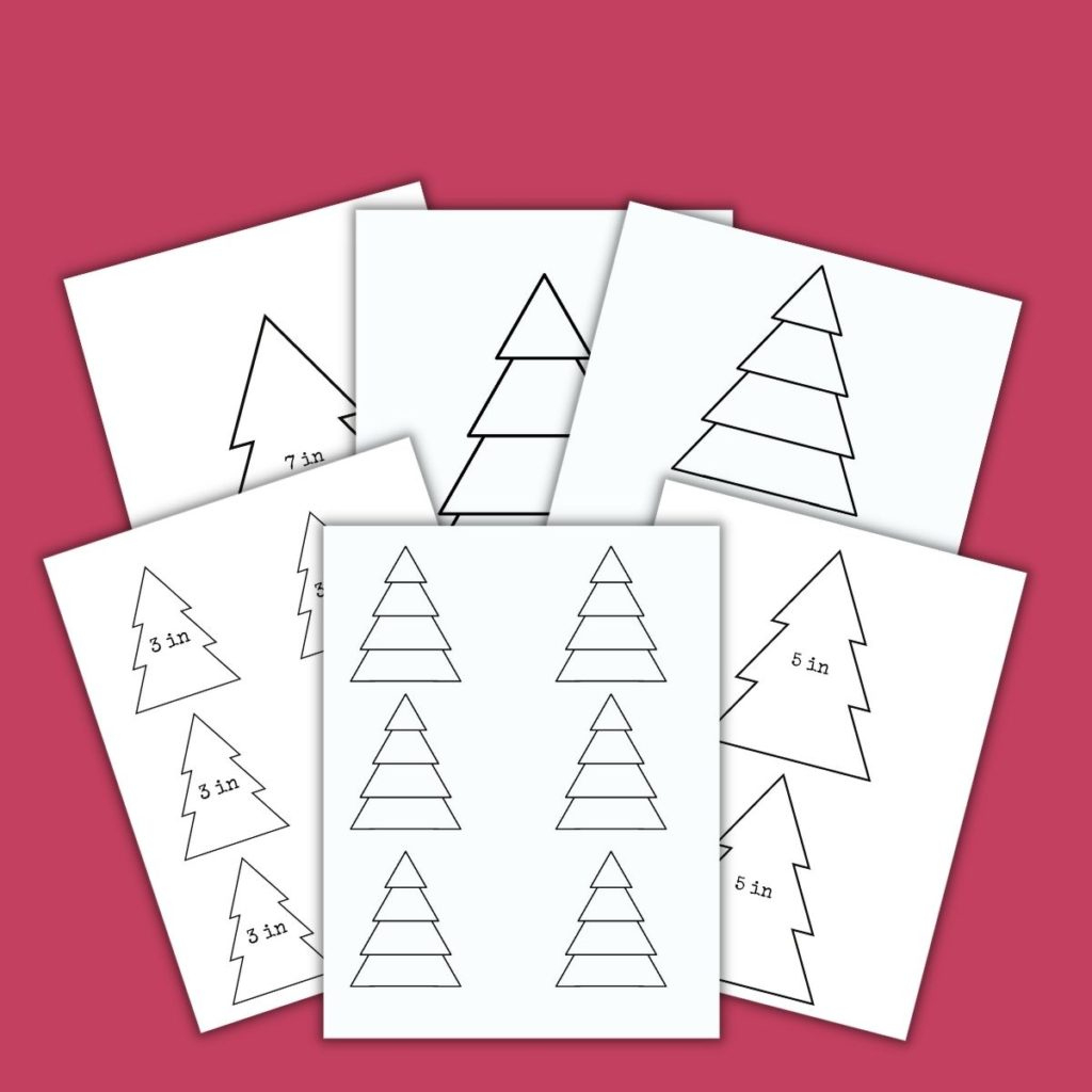 Christmas Tree Templates And Stencils Free Printables (Small And inside 3 Triangle Christmas Tree Template