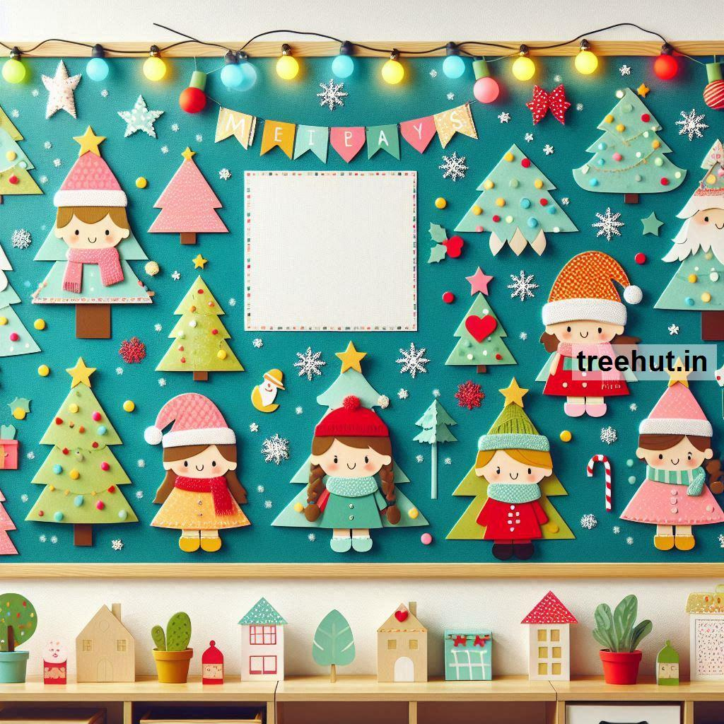 Christmas Trees Bulletin Board And Classroom Activity Ideas for Christmas Bulletin Board Template