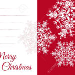 Christmas Vector Greeting Card Template With Blank Text Field And With Christmas Card Vector Template