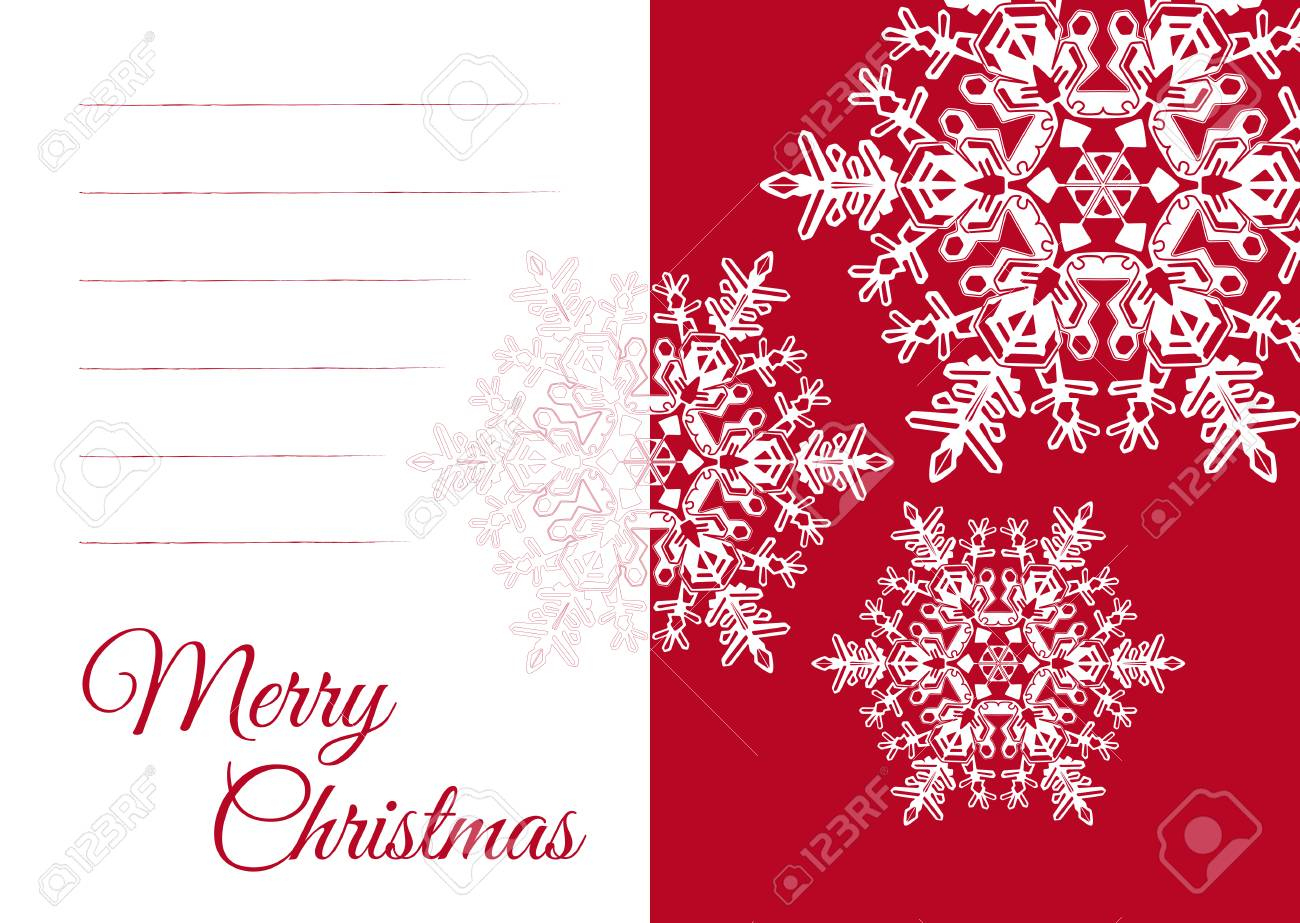 Christmas Vector Greeting Card Template With Blank Text Field And with Christmas Card Vector Template