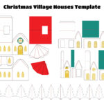 Christmas Village Houses   11 Free Pdf Printables | Printablee In Christmas House Template Printable