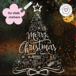 Christmas Window Diy Chalk Marker Template Window Picture Chalk For Chalk Pen Christmas Window Template