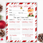 Christmas Wish List Printable, Letter To Santa Printable, Holiday Regarding Childrens Christmas List Template